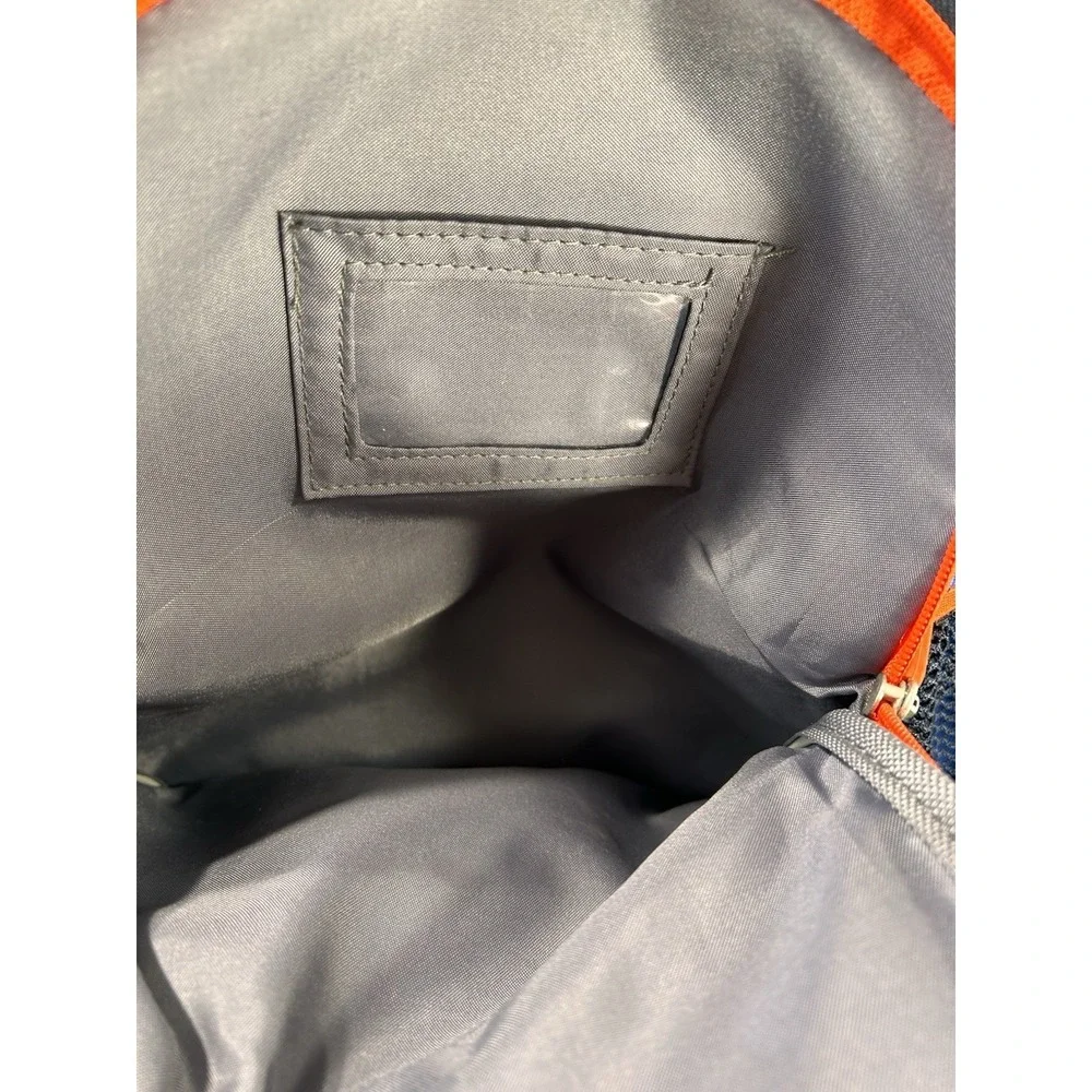 PB Teen Pottery Barn Blue Camo Backpack Vibrant Orange Trim